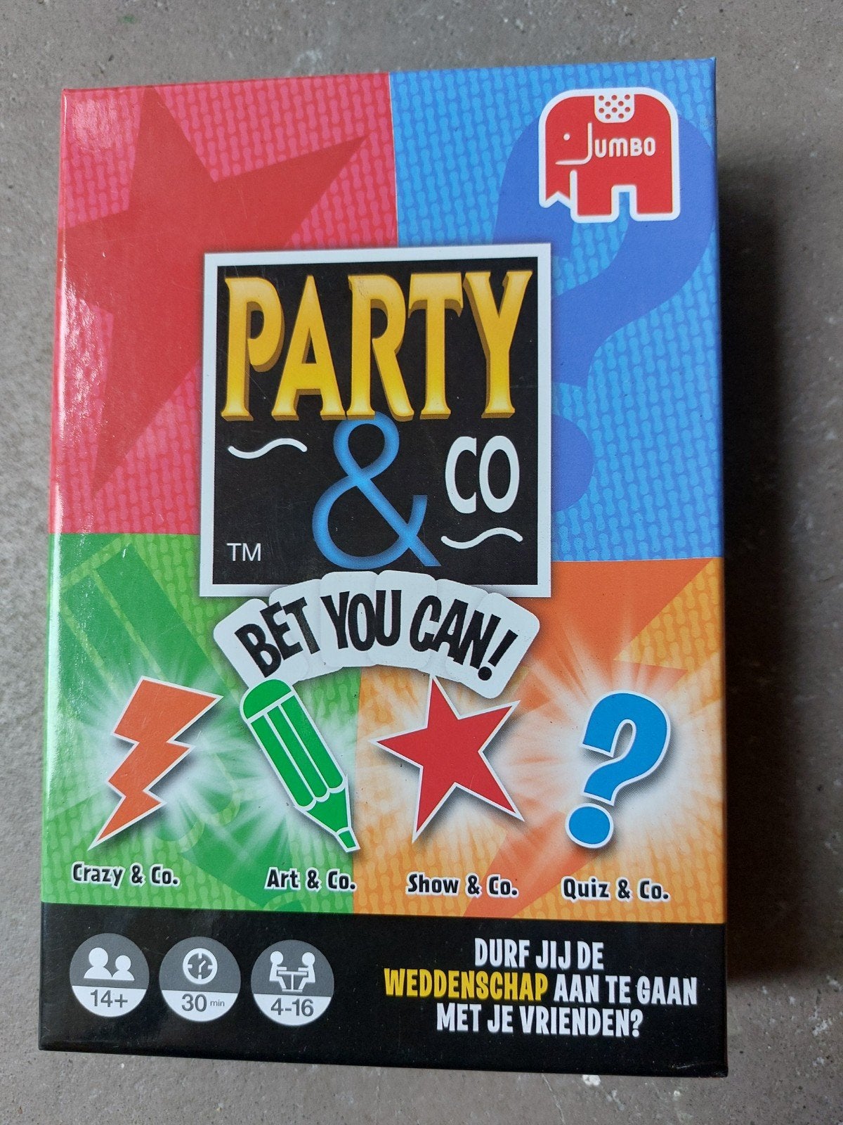 Party & Co Bet You Can! Gezelschapsspel Jumbo, Vijf spelers of meer, Ophalen of Verzenden, Zo goed als nieuw, Jumbo
