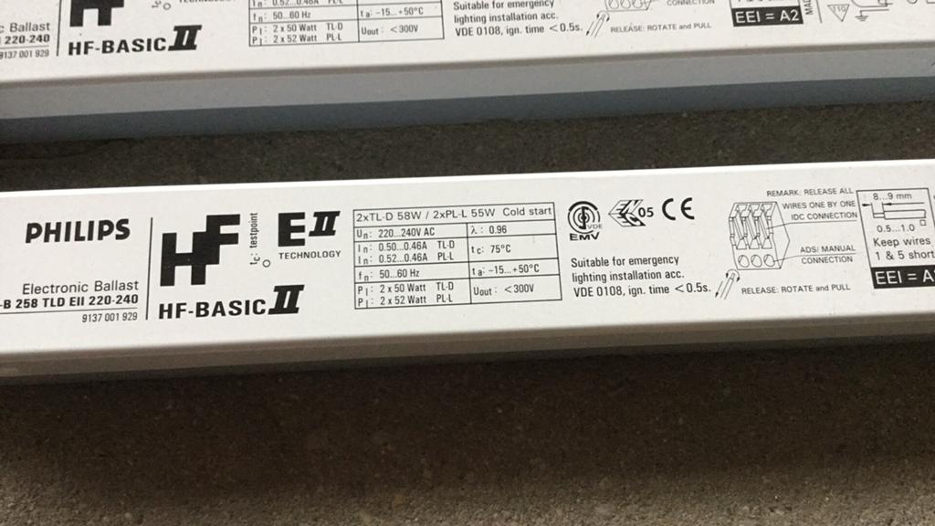 Philips HF-Basic II TL lampen starters (elektronisch), Ophalen of Verzenden, Gebruikt, 60 watt of meer, Overige typen