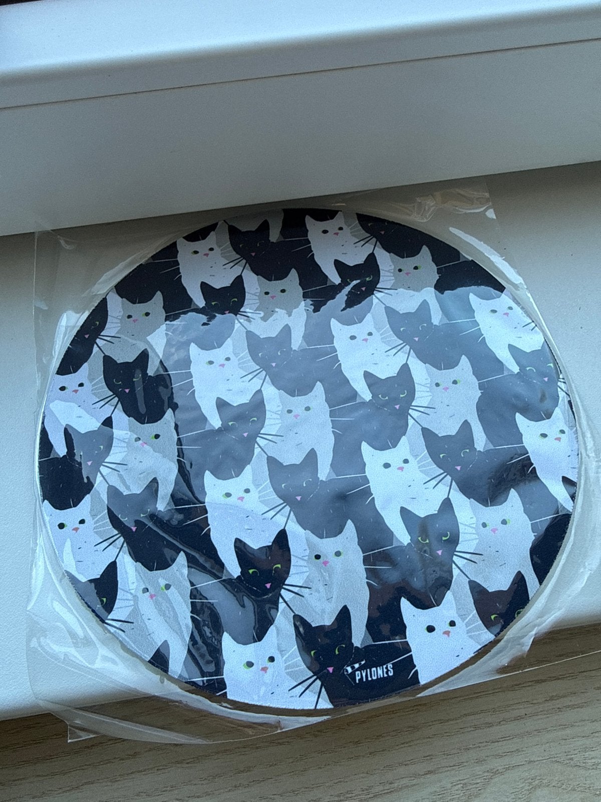 Leuke muismat met kattenprint - Pylones, Computers en Software, Muismatten, Ophalen of Verzenden, Nieuw