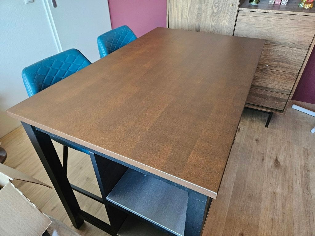 Bartafel / Keukeneiland met twee krukken, Ophalen, Gebruikt