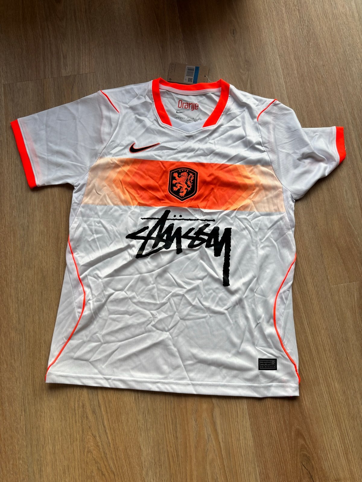 Nike x Stussy Oranje voetbalshirt - Maat M, Verzenden, Nieuw, Maat 48/50 (M), Wit
