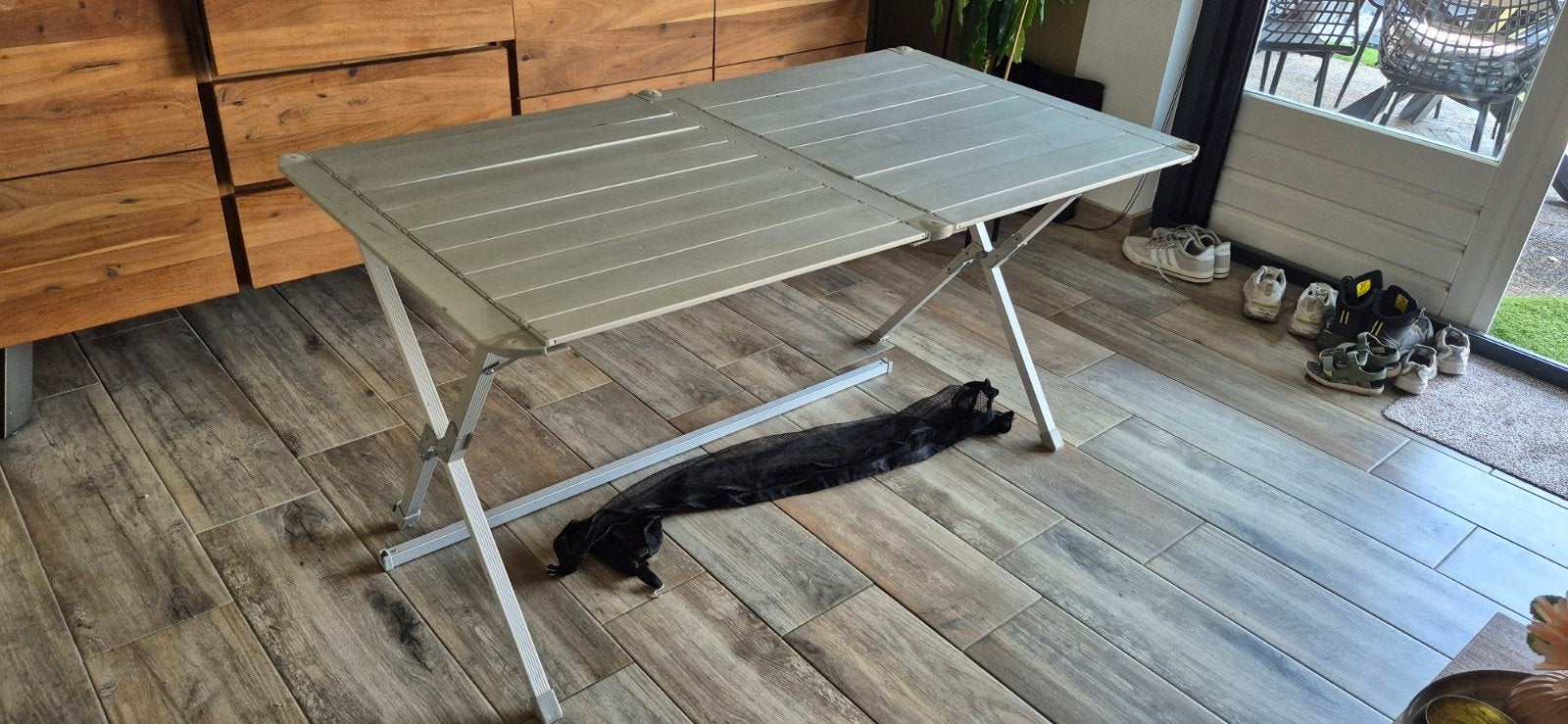 Obelink Campingtafel 140x80x70 cm met opbergnetje, Ophalen of Verzenden, Campingtafel