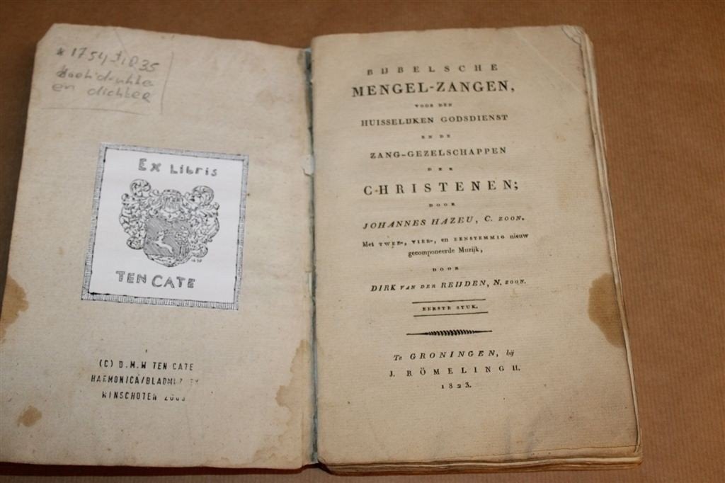 Bijbelsche Mengel-Zangen 1823 — Zeldzaam Zangboek, Ophalen of Verzenden