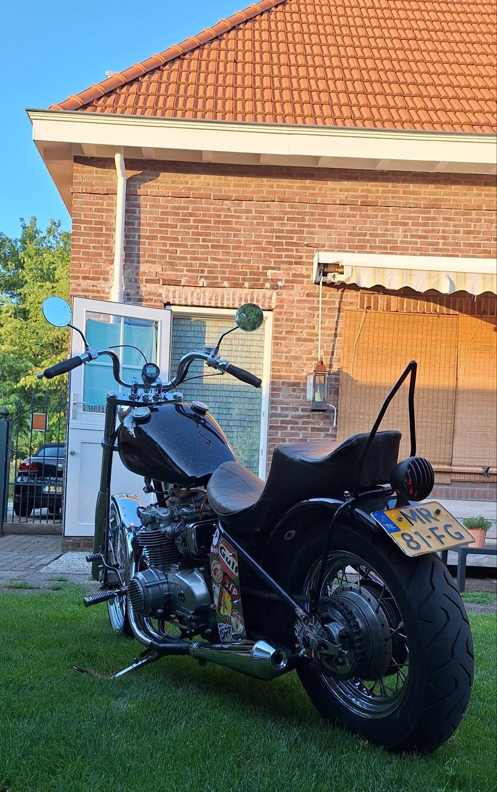 Hardtail chopper met eigenbouw kenteken., Motoren, 4 cilinders, Chopper, Gebruikt, Minimaal motorrijbewijs A2