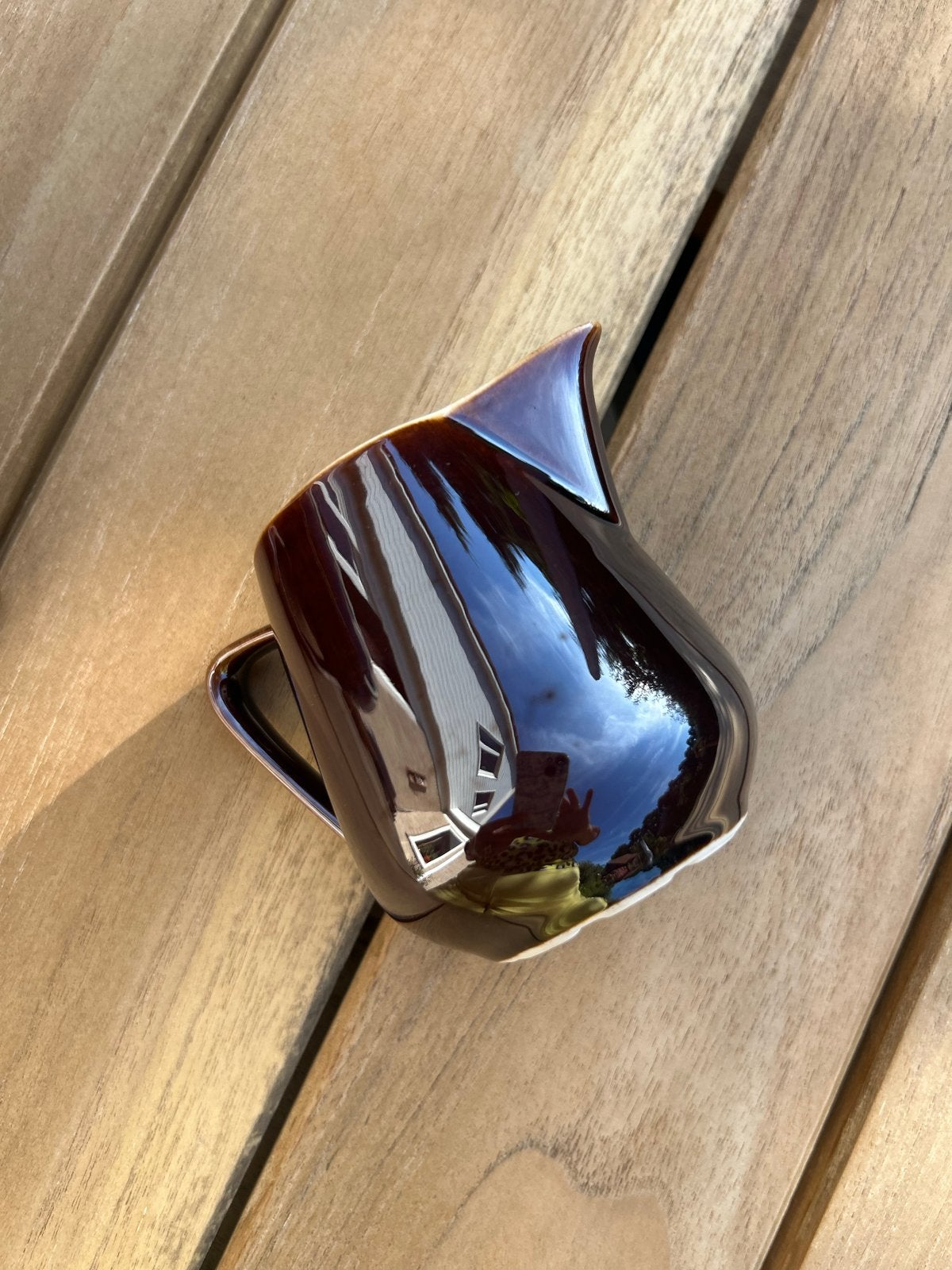 Vintage Villeroy en Boch Melkkannetje - Donkerbruin, Ophalen of Verzenden
