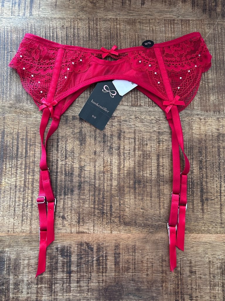 Hunkemöller Oceana Jarretels Rood S, Hunkemöller, Ophalen of Verzenden, Rood, Overige typen