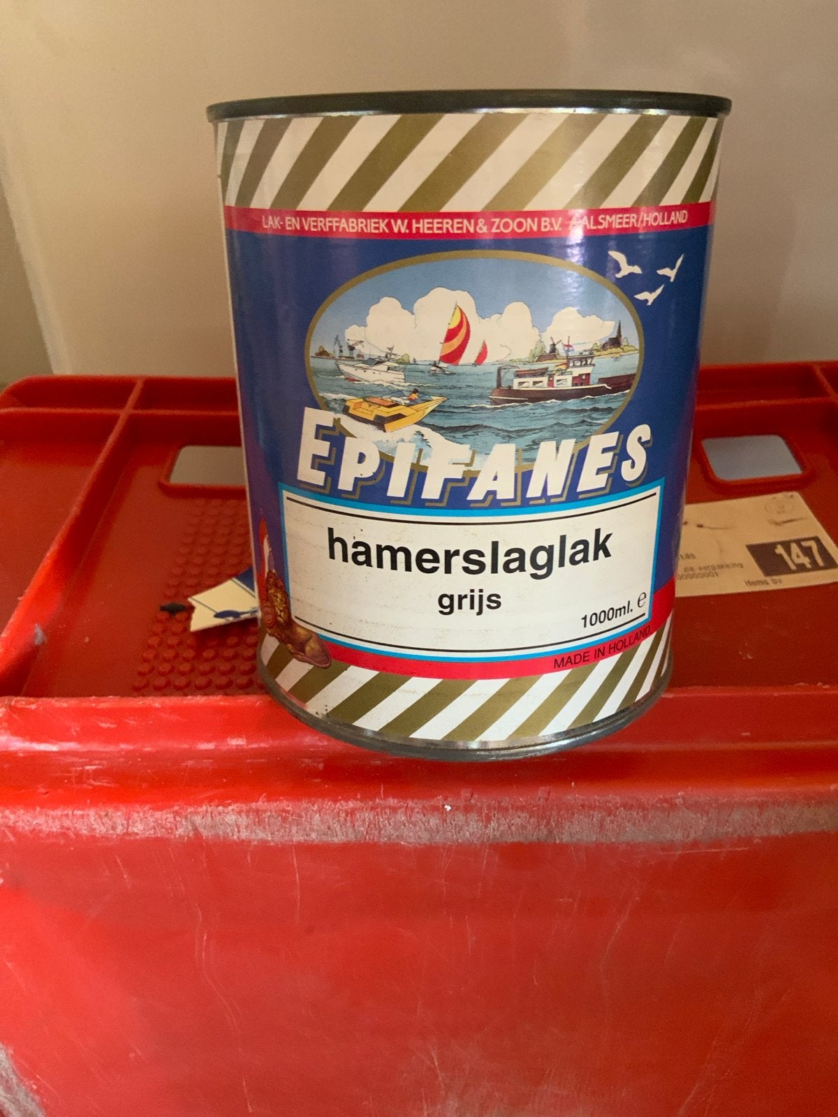 Epifanes Hamerslaglak Grijs 1000ml, Ophalen, Nieuw, Verven