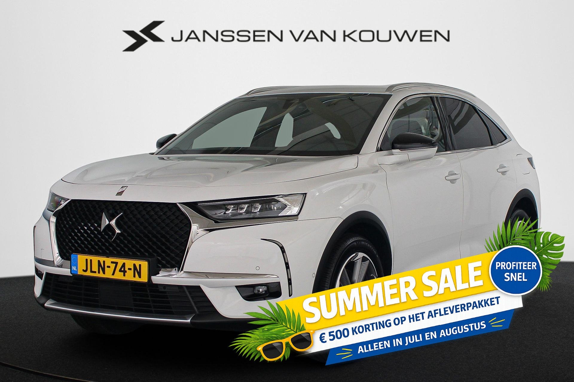 DS 7 Crossback E-Tense Rivoli 225 SOH 97% Stoelverwarming Le, Auto's, 4 cilinders, Wit, Bedrijf, Hybride Elektrisch/Benzine