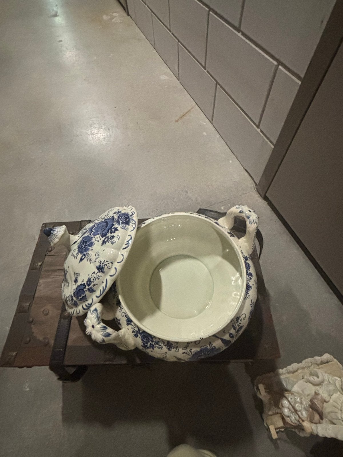 Antieke Delfts Blauwe Terrine met Deksel, Antiek en Kunst, Ophalen of Verzenden
