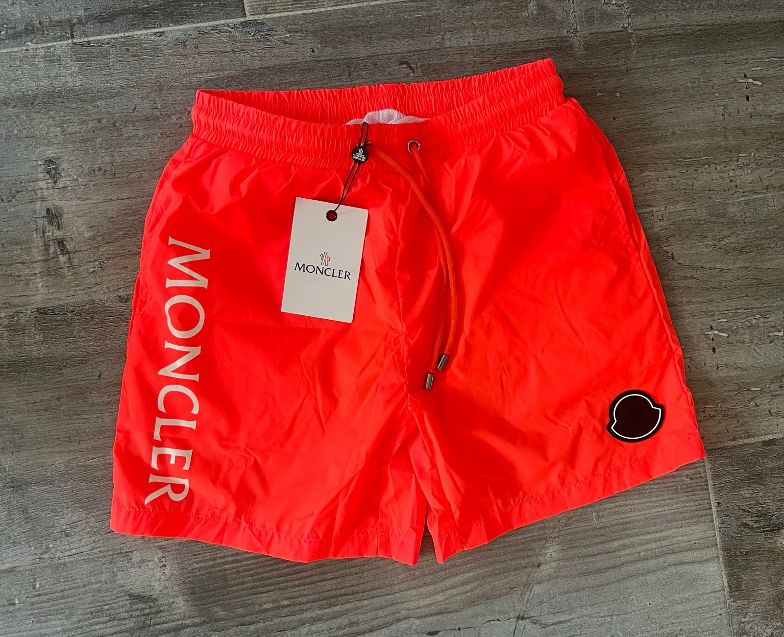Moncler zwemshort - Neon Oranje - XL, Verzenden, Maat 48/50 (M), Oranje, Zwemshort