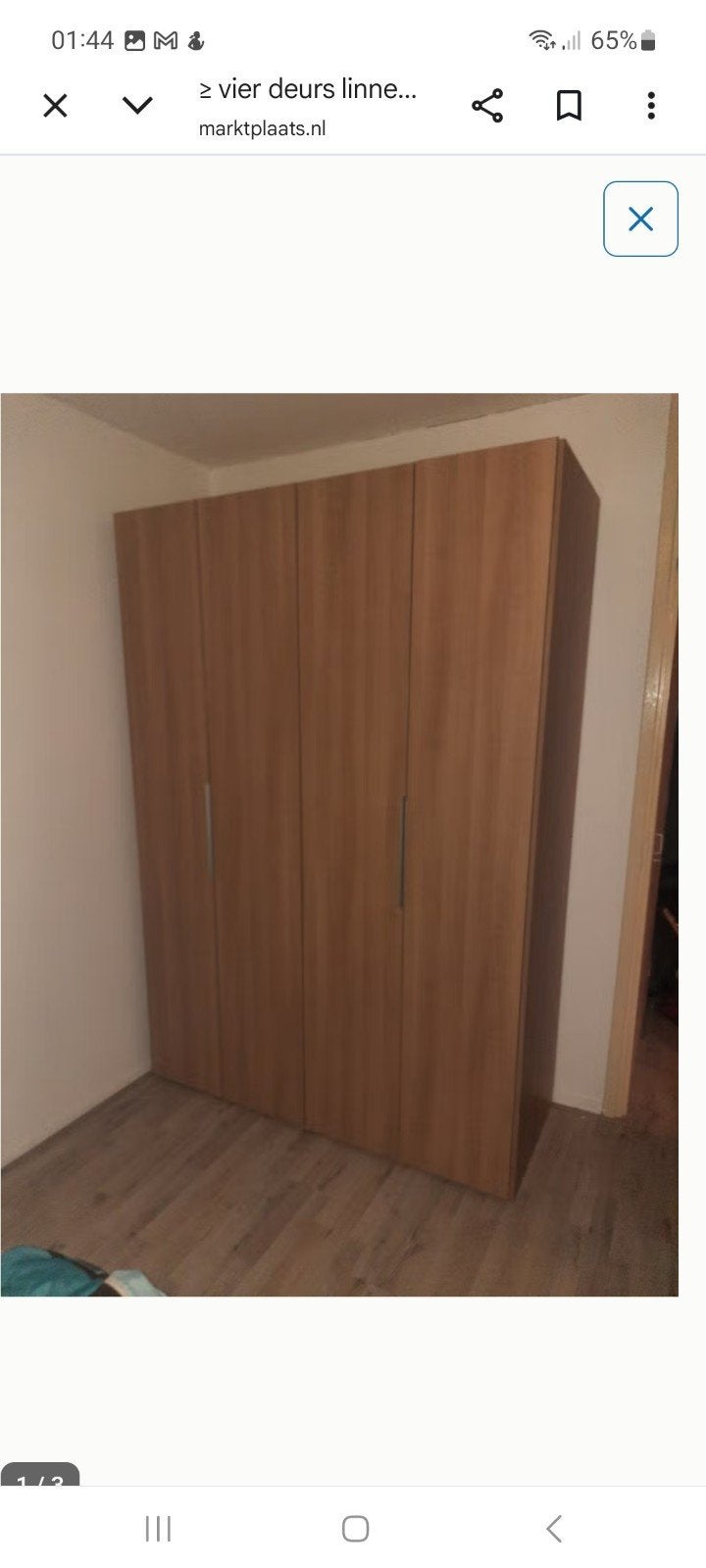 grote kledingkast 225x156x60x22mm, Ophalen, Zo goed als nieuw