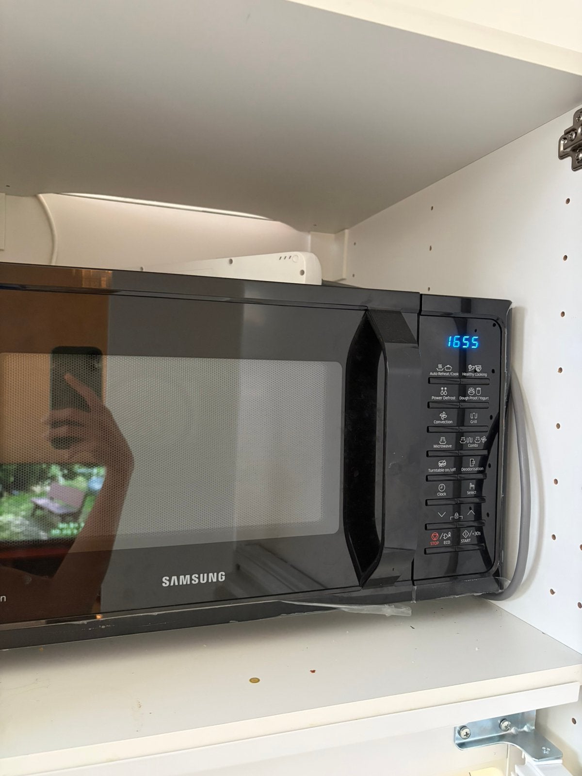 Samsung Microwave - MC28H5015AK - Moving out sale, Ophalen of Verzenden, Zo goed als nieuw