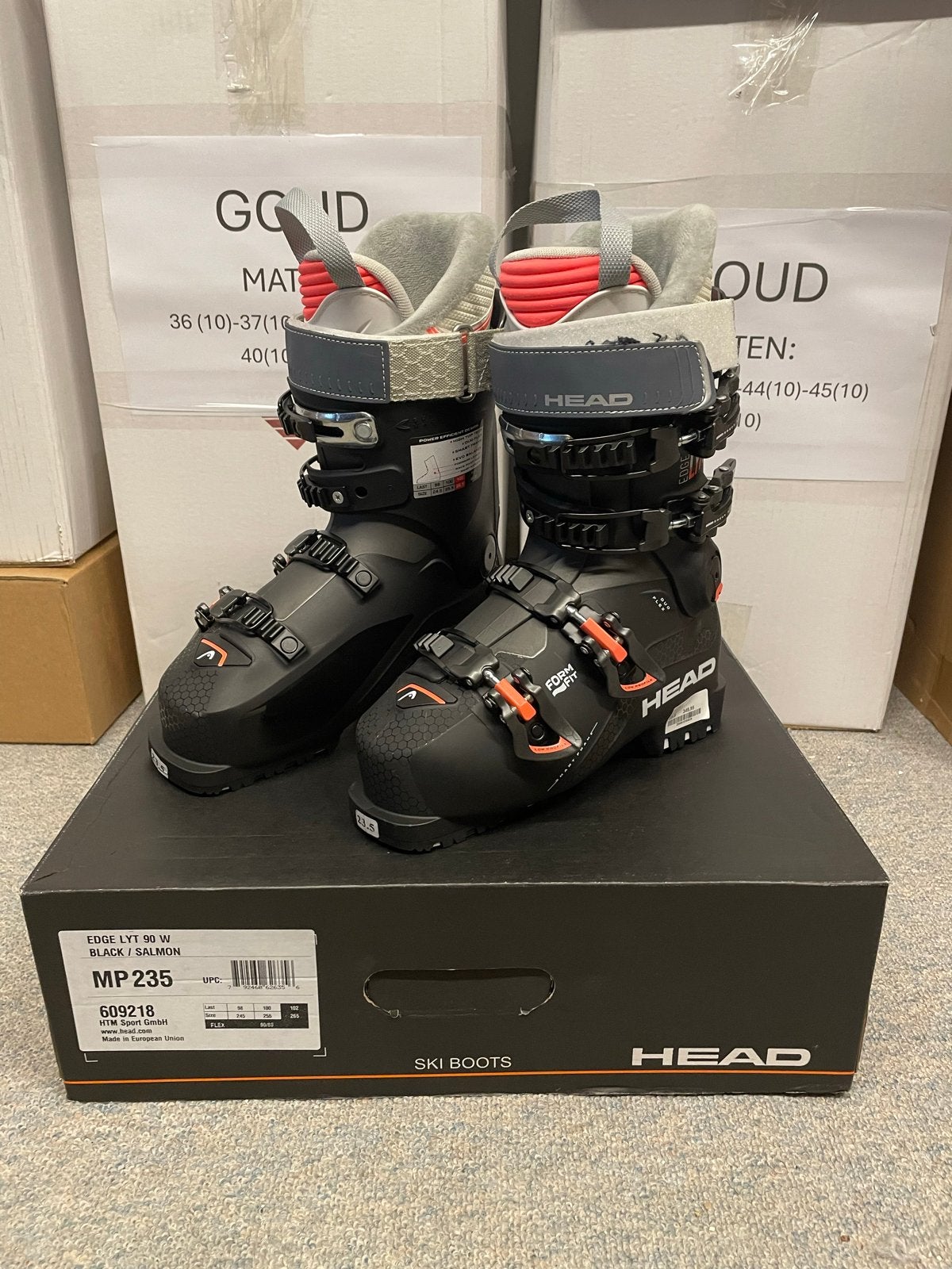 Head Edge LYT 90 W skischoenen - Zwart/Zalm, Sport en Fitness, Skiën en Langlaufen, 160 tot 180 cm, Schoenen, Nieuw, Ophalen of Verzenden