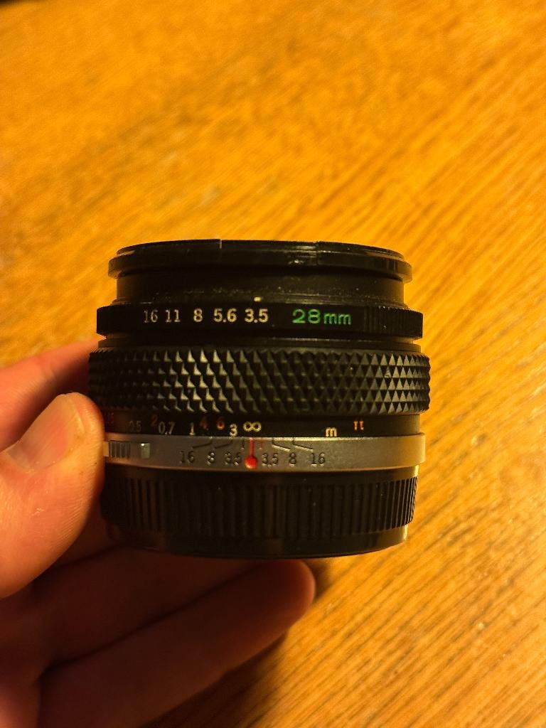 Olympus Zuiko 28mm 3.5, macro converter, tussenringen, flits, Ophalen of Verzenden, Gebruikt, Spiegelreflex, Olympus