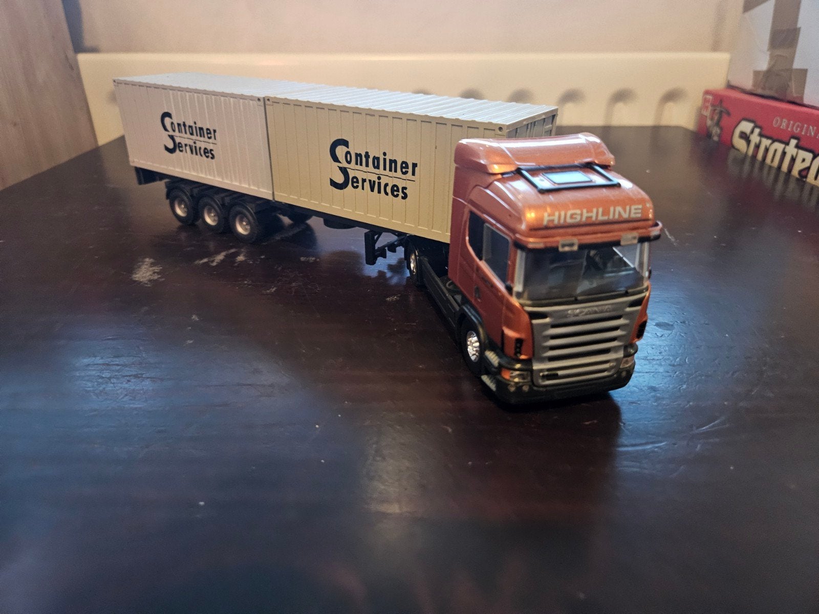 scania highline 1:50, Ophalen of Verzenden, Zo goed als nieuw, Bus of Vrachtwagen, Tekno