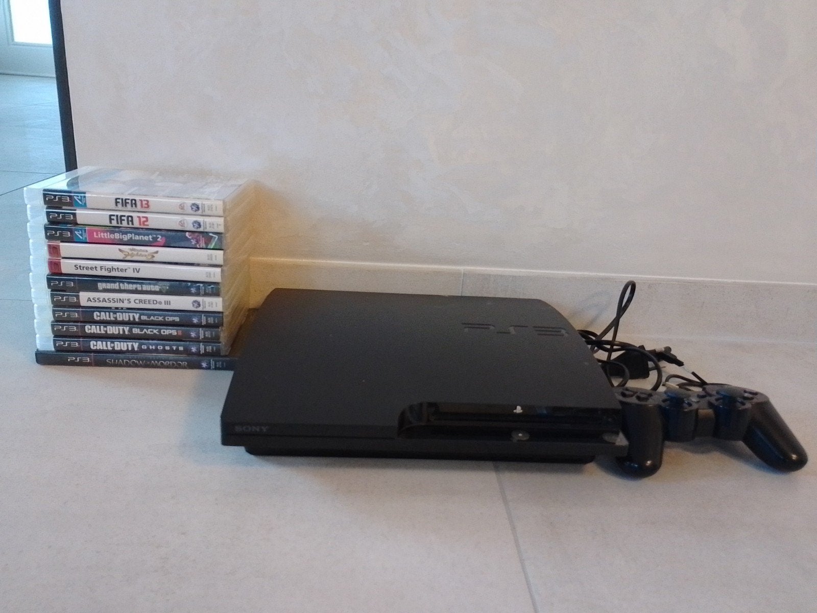 PlayStation 3 Slim met games en controller, Ophalen of Verzenden, 120 GB, Met 1 controller, Slim
