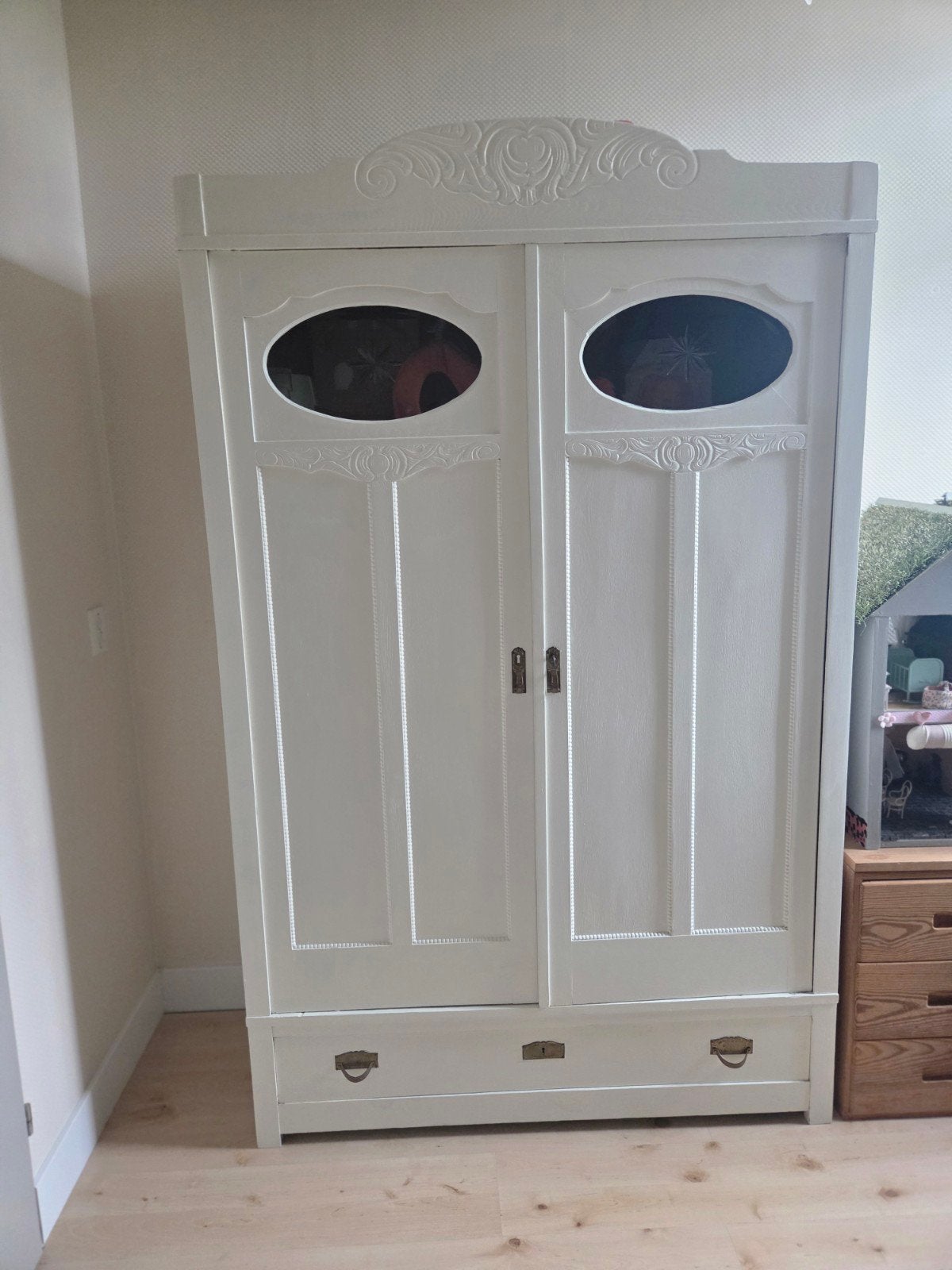 Brocante Vintage Demontabele Kledingkast, Antiek en Kunst, Ophalen