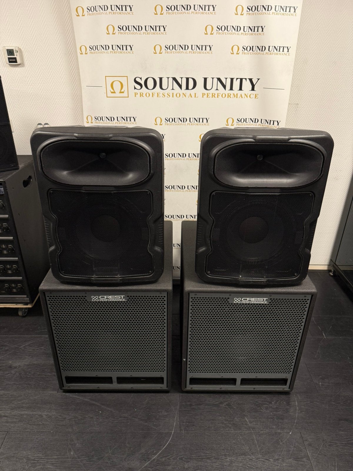 Crest Audio Performance - actieve geluidsset, Audio, Tv en Foto, Luidsprekers, Zo goed als nieuw, 120 watt of meer, Front, Rear of Stereo speakers