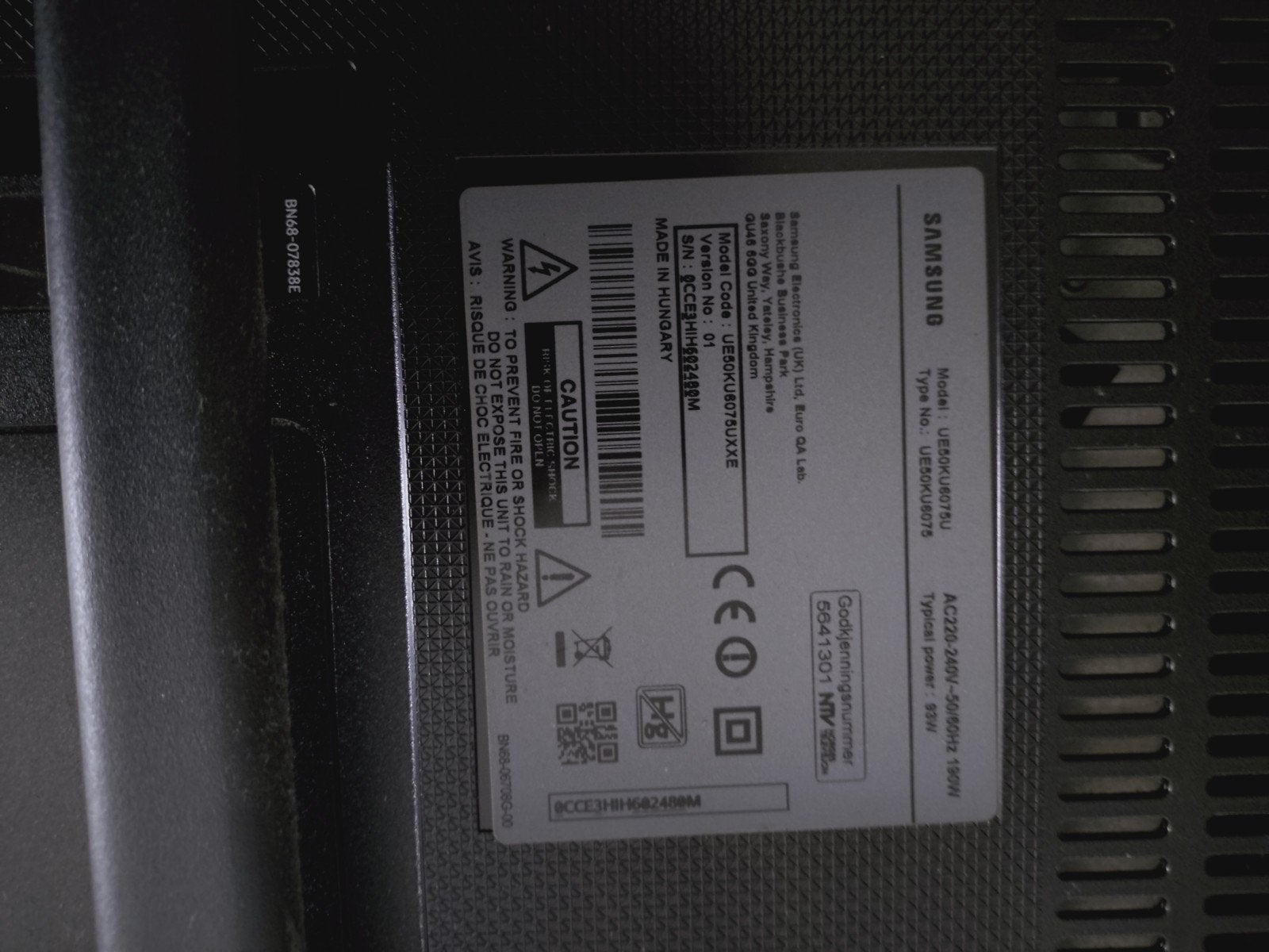 Voetstuk voor Samsung TV UE50KU6070U, Ophalen of Verzenden, Gebruikt