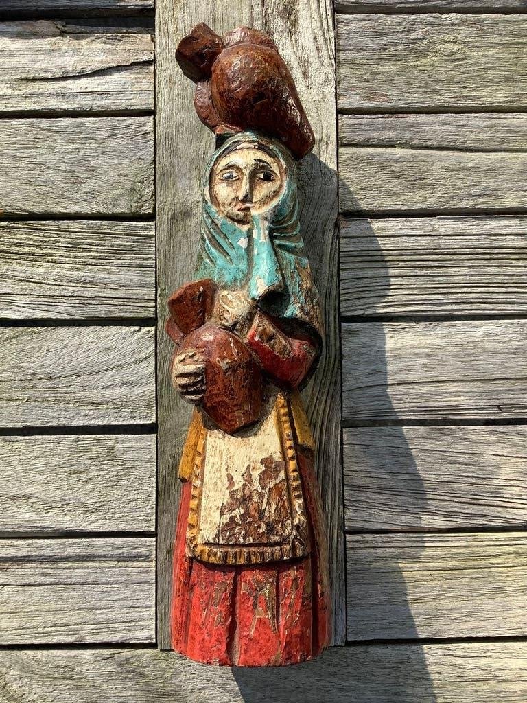 Authentieke Iberische ‘Santos’ Madonna met kind - 1900-1940, Antiek en Kunst, Ophalen of Verzenden