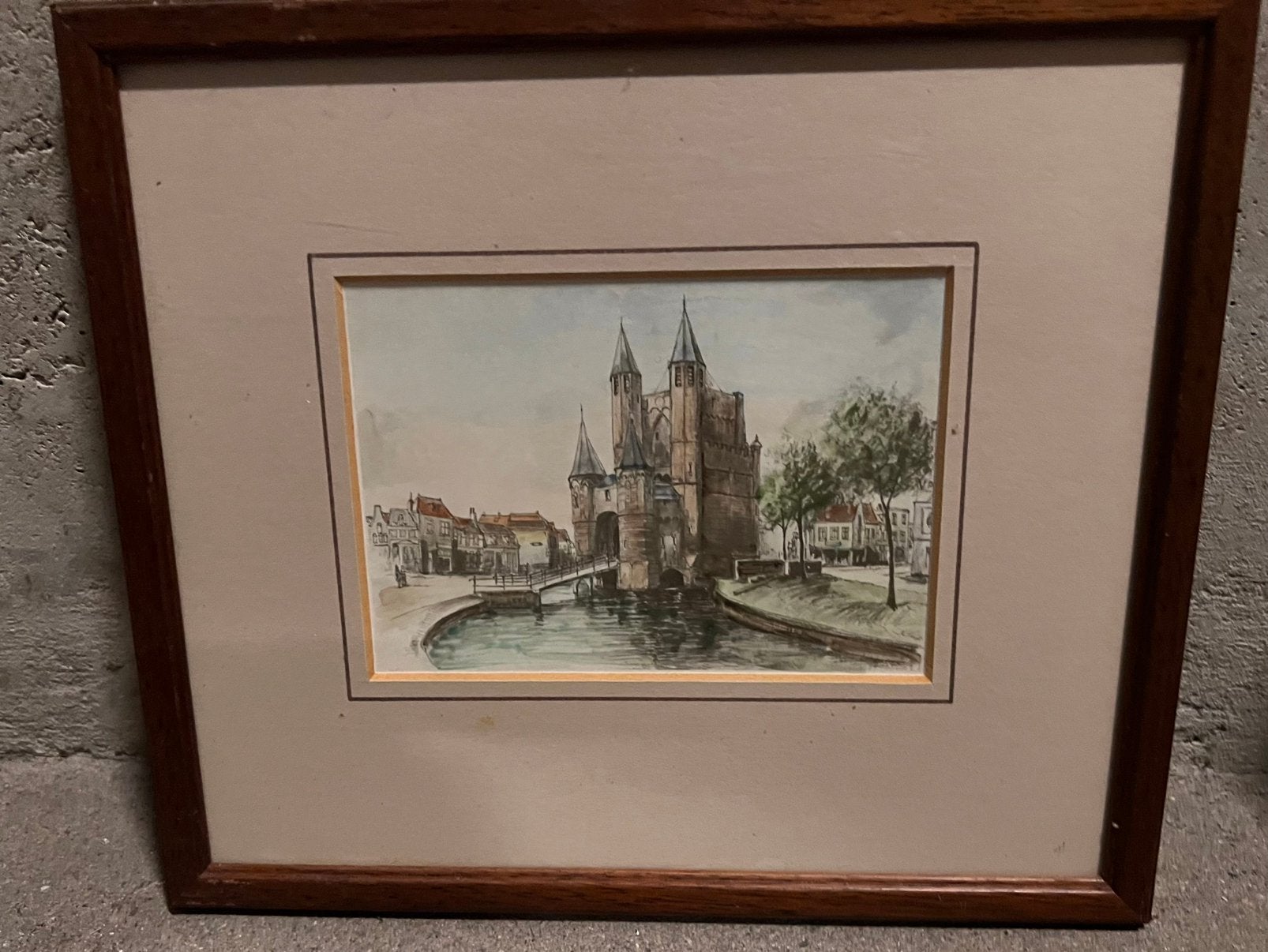 Ingekleurde ets van Amsterdamse Poort in Haarlem, Ophalen