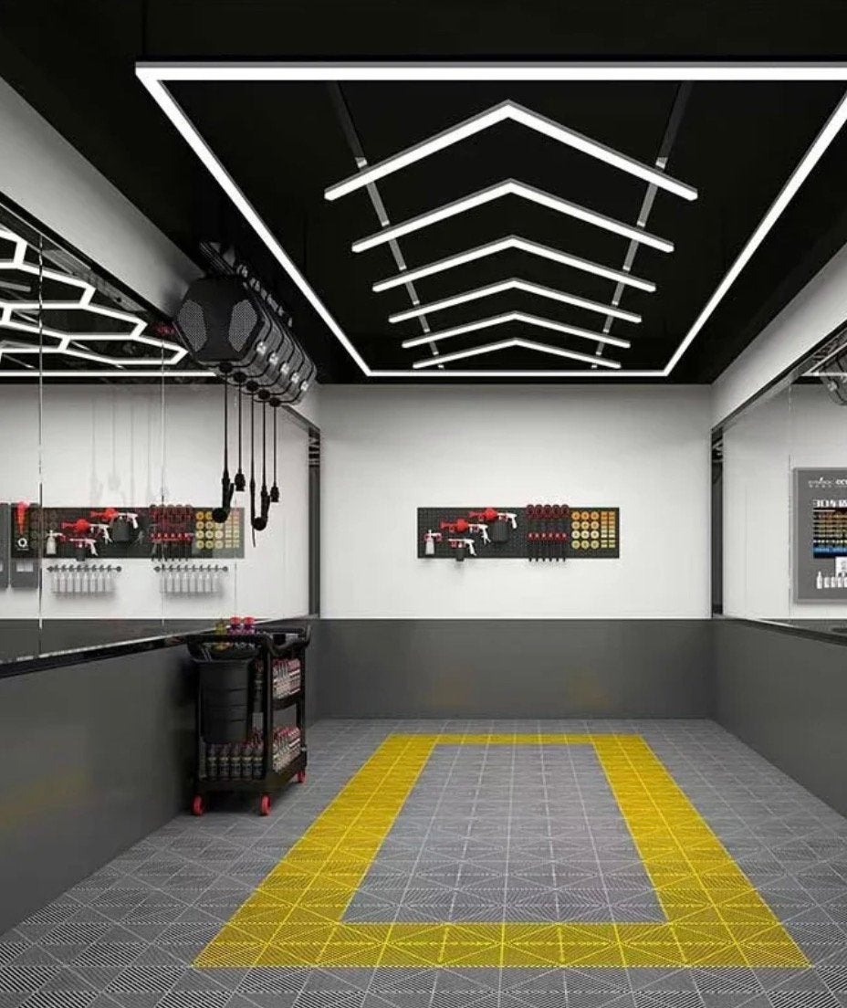 384W RA95 Lichtrooster LED + frame complete set (Hexagon)