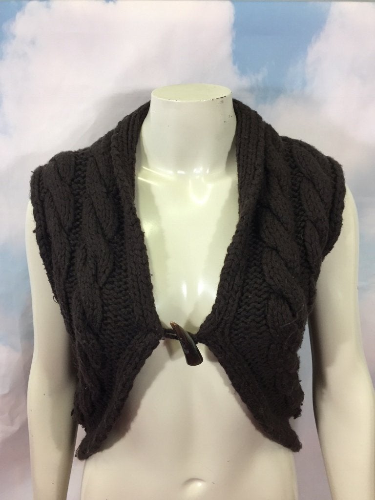 Sutherland bruin gebreid vest maat L (4B47), Kleding | Dames, Tweedehands verkoop, Bruin, Ophalen of Verzenden, Tweedehands verkoop