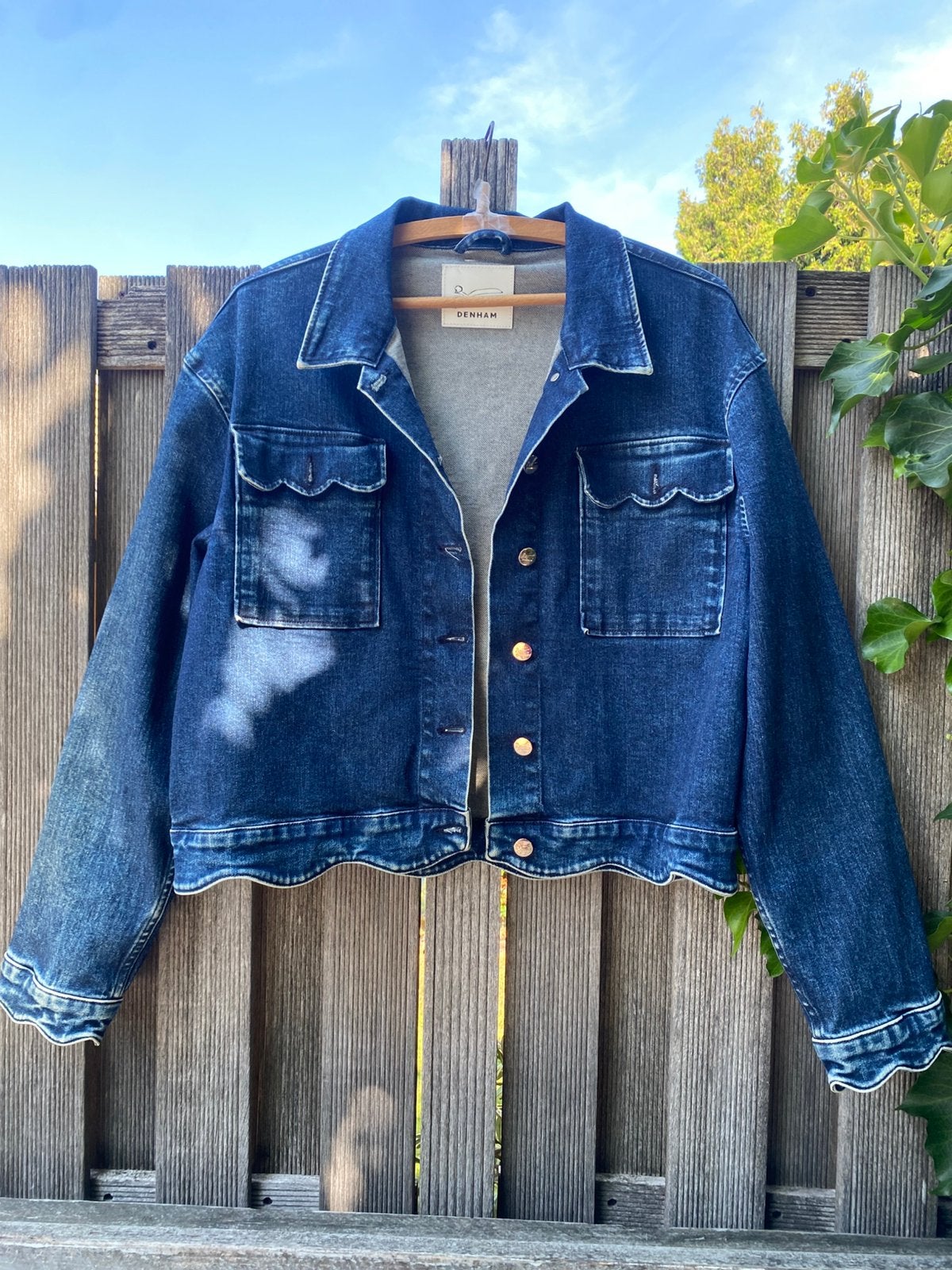 Denham Wave Denim Jacket, Kleding | Dames, Jassen | Zomer, Verzenden, Zo goed als nieuw, Maat 38/40 (M), Blauw