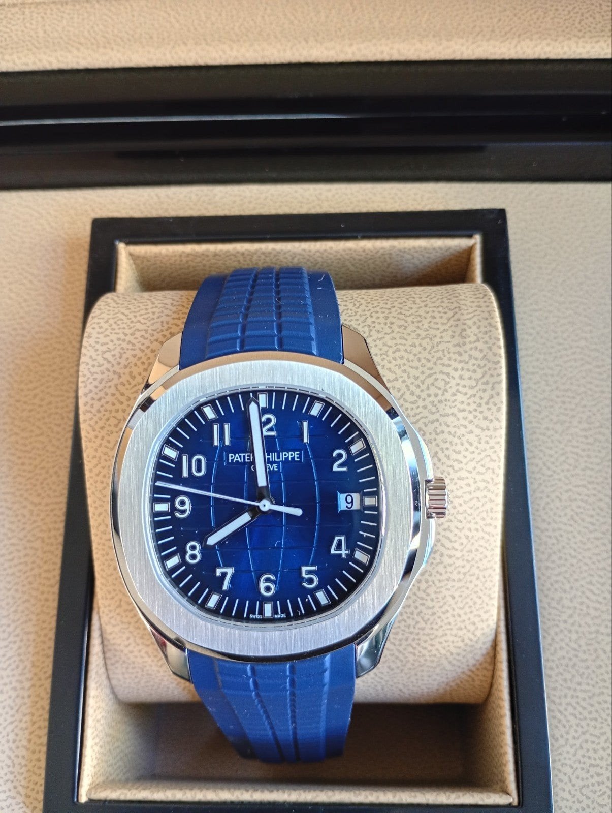 Nieuwe Patek Philippe Aquanaut Blue Dial met Doos, Sieraden, Tassen en Uiterlijk, Horloges | Heren, Overige merken, Polshorloge