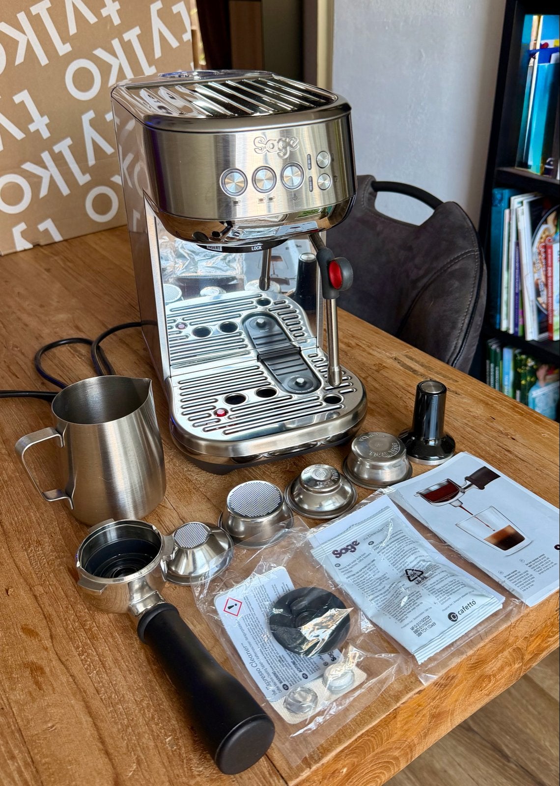 Sage Bambino Plus - incl. garantie, Ophalen, Afneembaar waterreservoir, Espresso apparaat, Koffiebonen