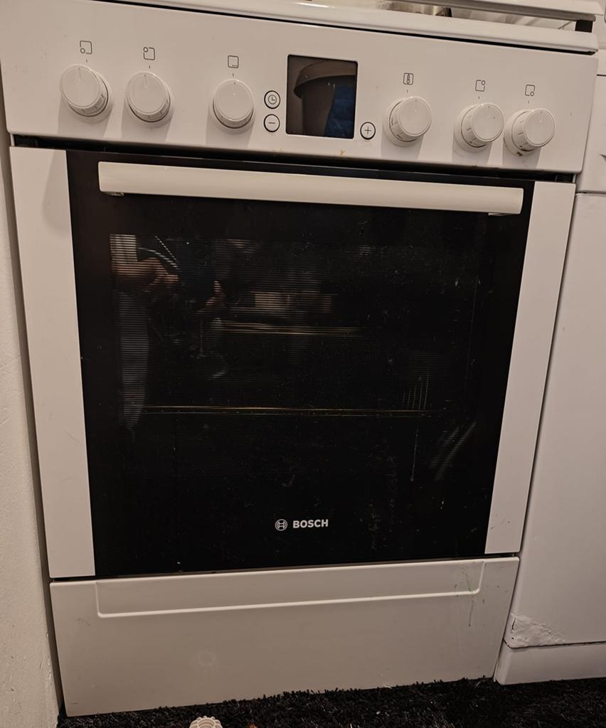 Bosch Gasfornuis met Elektrische Oven en Grill, Witgoed en Apparatuur, Fornuizen, Gebruikt, Grill, Gas, 85 tot 90 cm