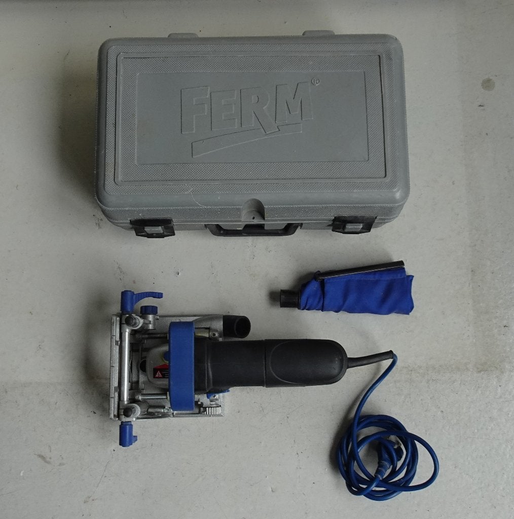 Ferm FBJ-710 Lamellenfrees met Koffer, Doe-het-zelf en Verbouw, Gereedschap | Freesmachines, Zo goed als nieuw, Elektrisch, Bovenfrees