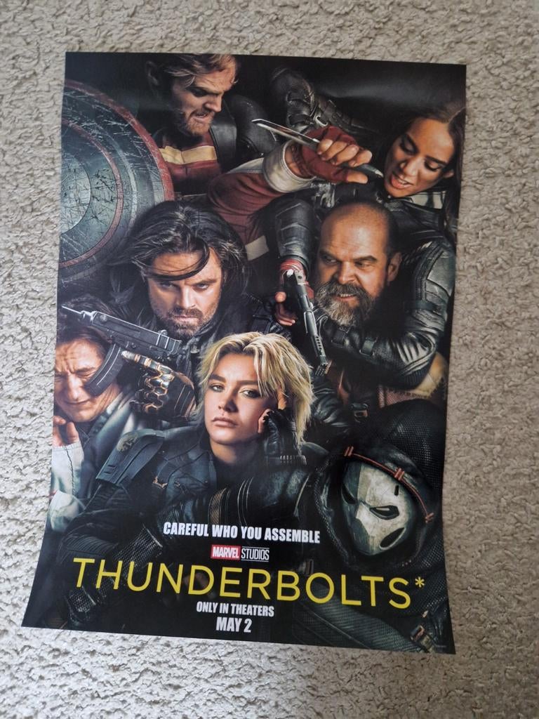 Thunderbolts Marvel Studios Filmposter - Origineel, Verzamelen, Ophalen, A1 t/m A3, Film en Tv, Rechthoekig Staand