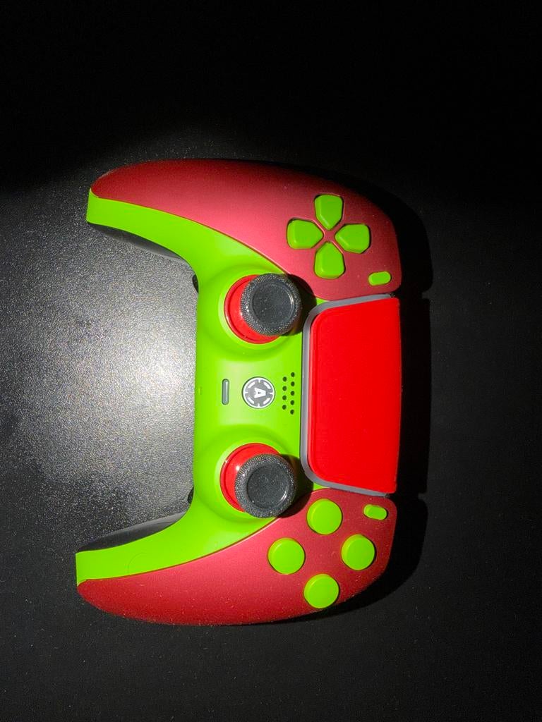 Custom Pro PlayStation Controller - Rood/Groen, Zo goed als nieuw, Overige typen, Overige merken, PlayStation