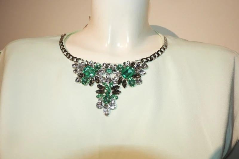 Ted Baker top mint groen ketting look eraan stenen M, Kleding | Dames, Tops, Verzenden, Korte mouw, Maat 36 (S), Ted Baker
