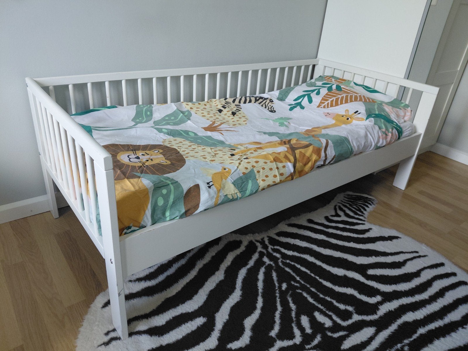 Ikea peuterbed 160x70 met lattenbodem en matras, Gebruikt, 70 tot 85 cm, 140 tot 160 cm, Ophalen