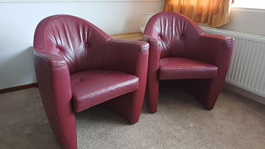 LEOLUX Carabita fauteuil 2 stuks, Huis en Inrichting, Ophalen, Modern design, Gebruikt, Minder dan 75 cm