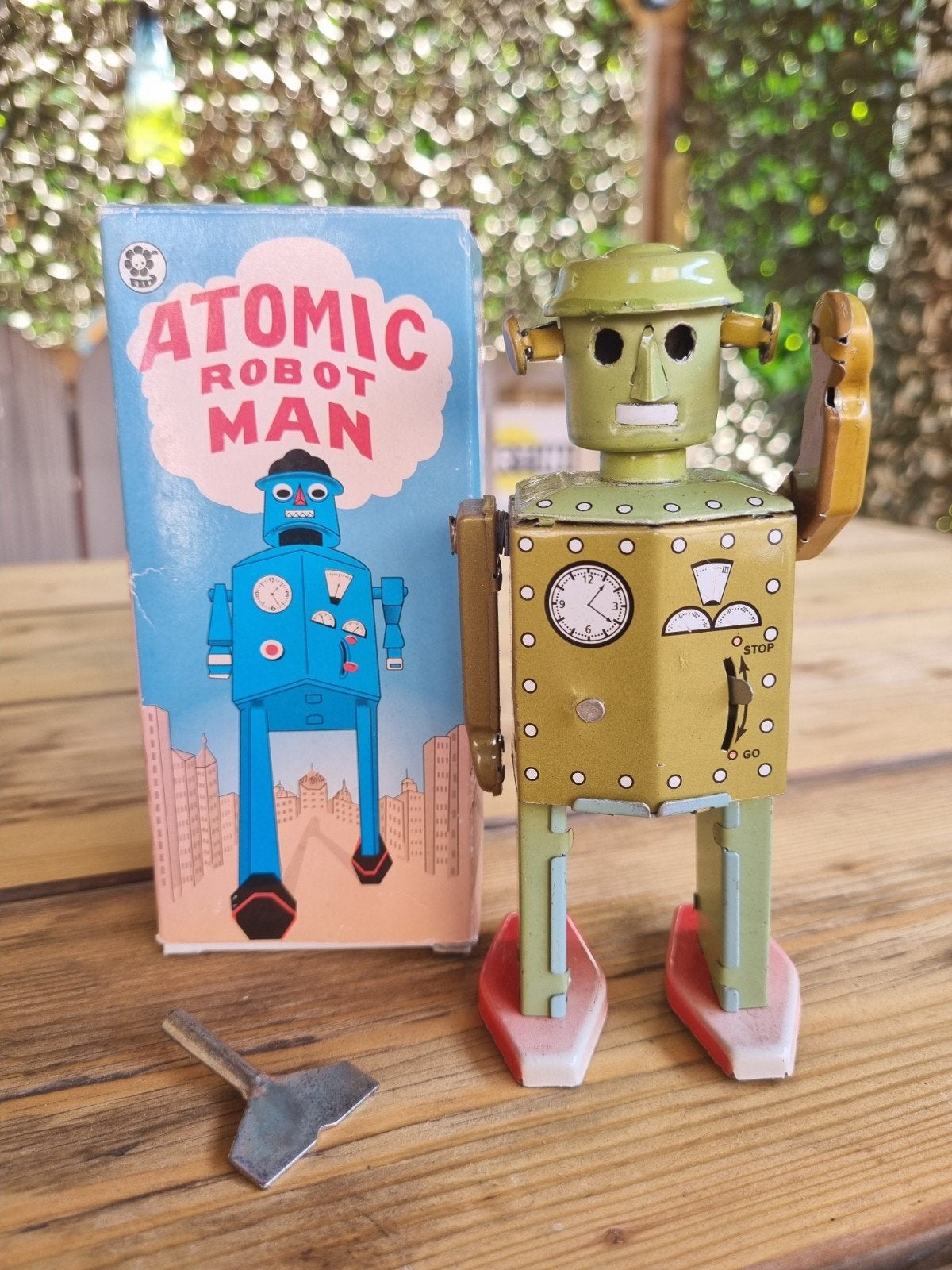 Blikken Atomic Robot Man Speelgoed - Made in China, Ophalen of Verzenden, Gebruikt