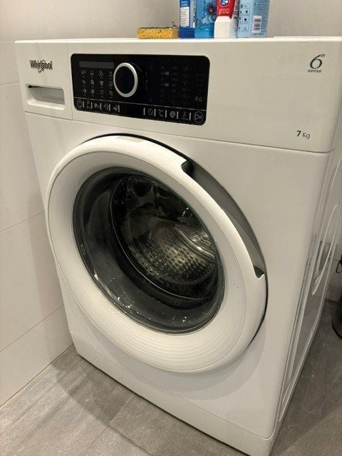Whirlpool 6th sense wasmachine 7 kg, Ophalen, Gebruikt, Voorlader, 85 tot 90 cm