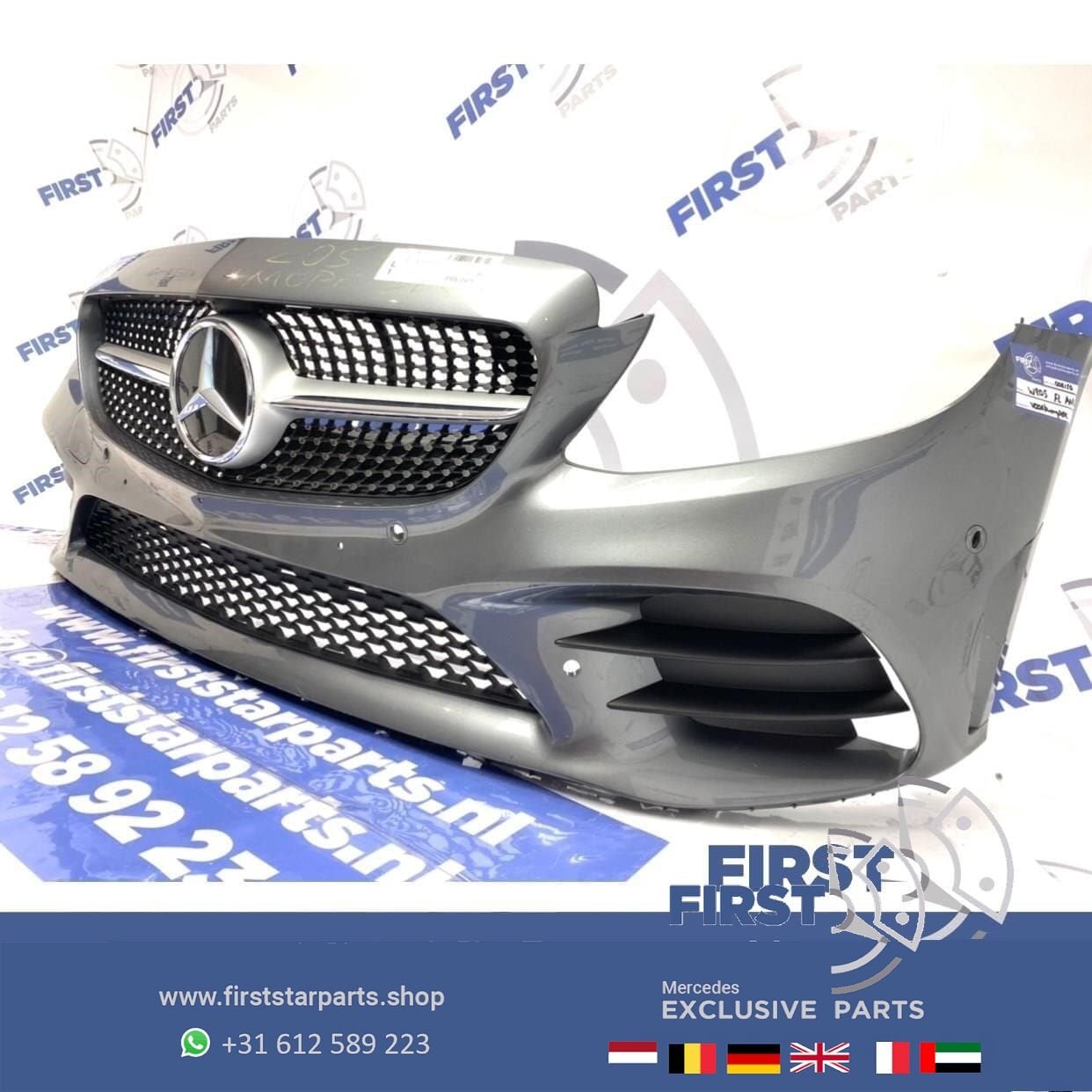 a2058802505 W205 FACELIFT AMG VOORBUMPER + diamond gril 2019, Gebruikt, -, Voor, Ophalen of Verzenden
