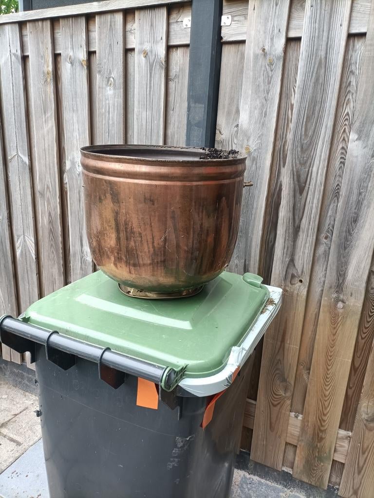 koper pot, Ophalen, Rond, Metaal