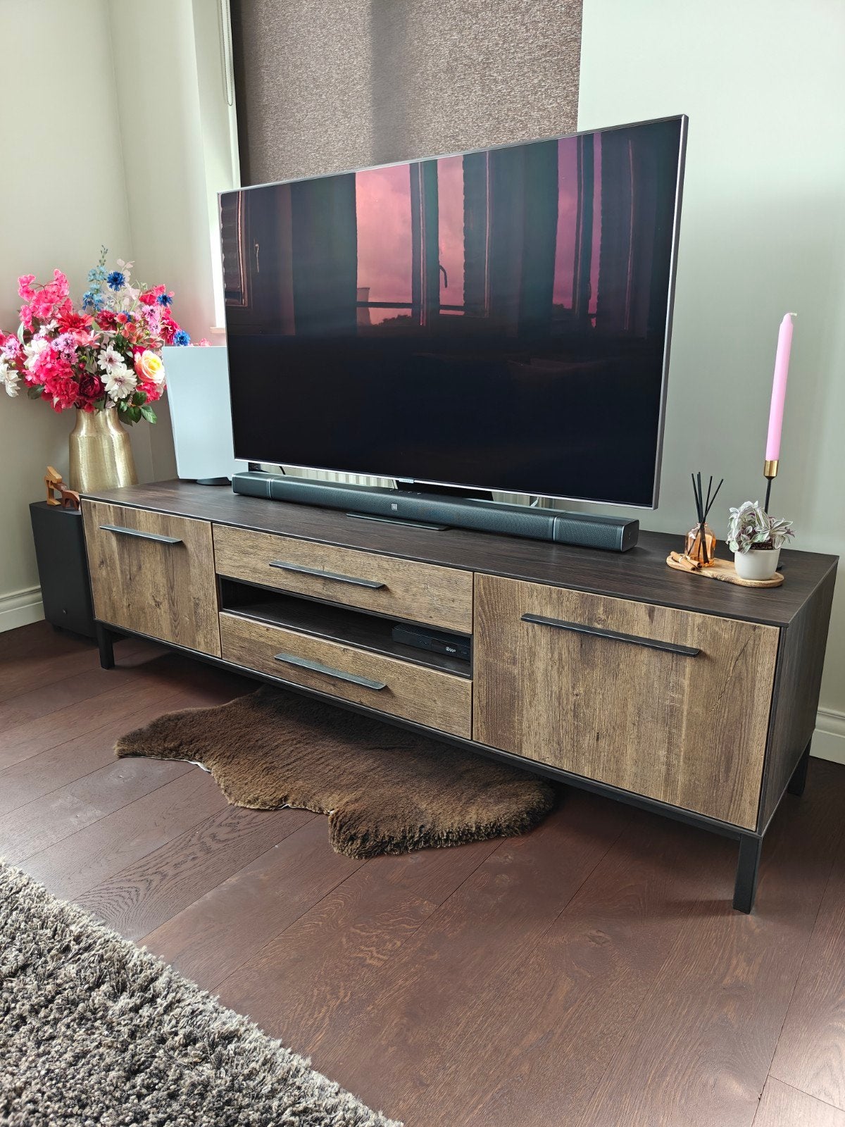 TV meubel/dressoir/kast | Houtlook met soft-close., Ophalen, 150 tot 200 cm, Zo goed als nieuw, Minder dan 100 cm