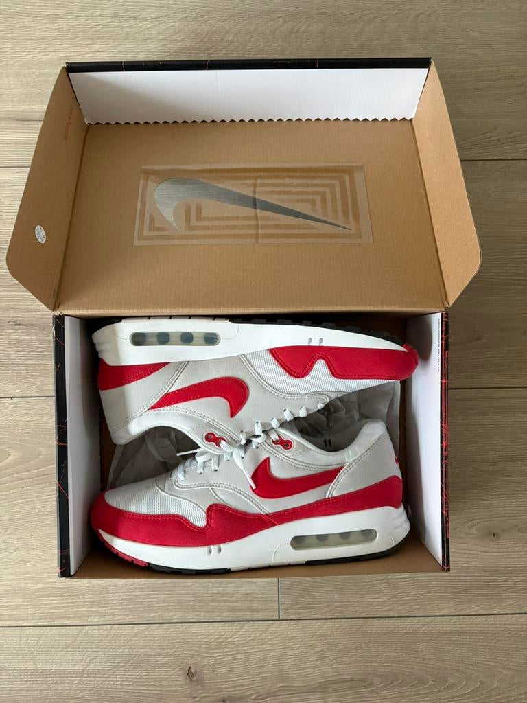 Nike Air Max 1 ‘86 Premium University Red maat 45, Ophalen of Verzenden, Zo goed als nieuw, Overige kleuren, Sneakers of Gympen