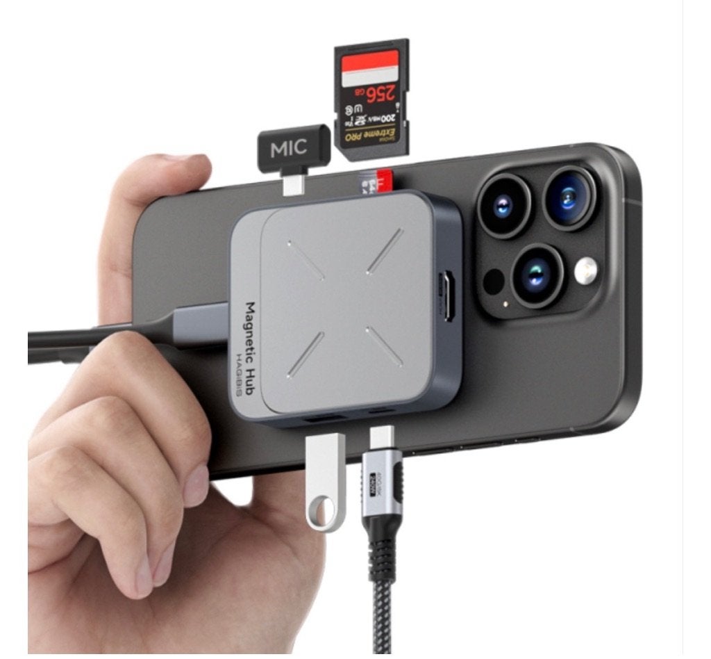 Hagibis magnetic usb C hub, Computers en Software, Dockingstations, Ophalen of Verzenden, Nieuw, USB-hub, Hagibits