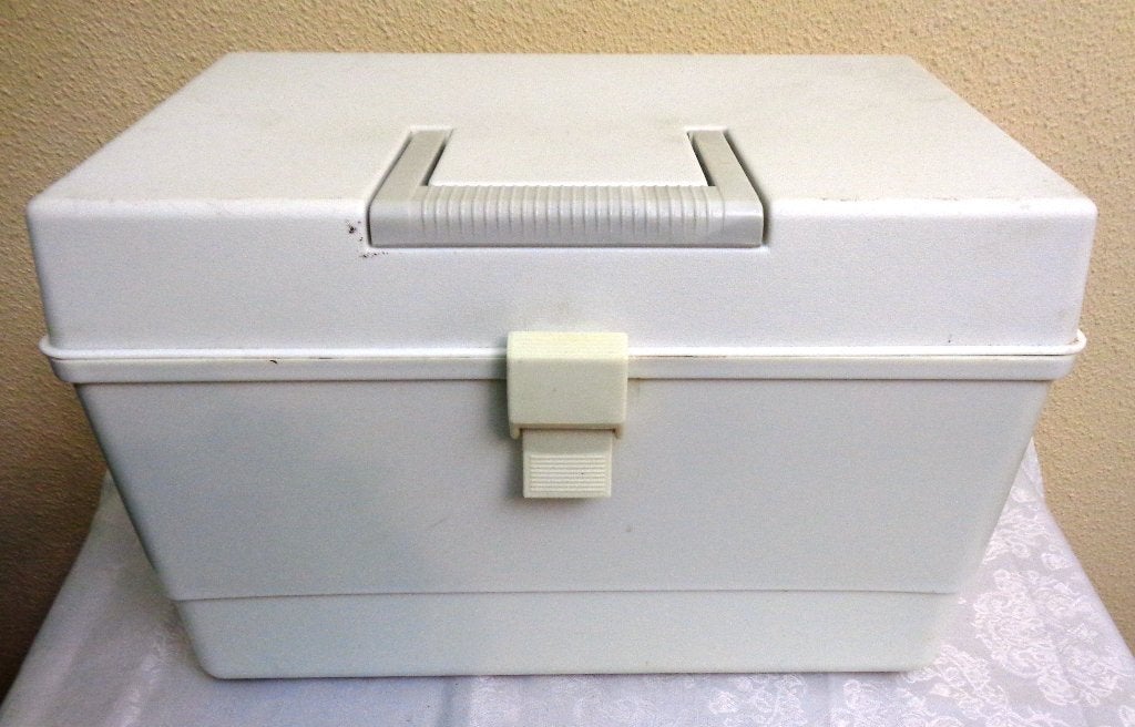 naaibox, Ophalen of Verzenden, Gebruikt, Lint, Band of Elastiek