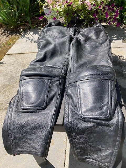 Zwaar leren motorbroek maat 46, Ophalen of Verzenden, Tweedehands, Heren, Broek | leer