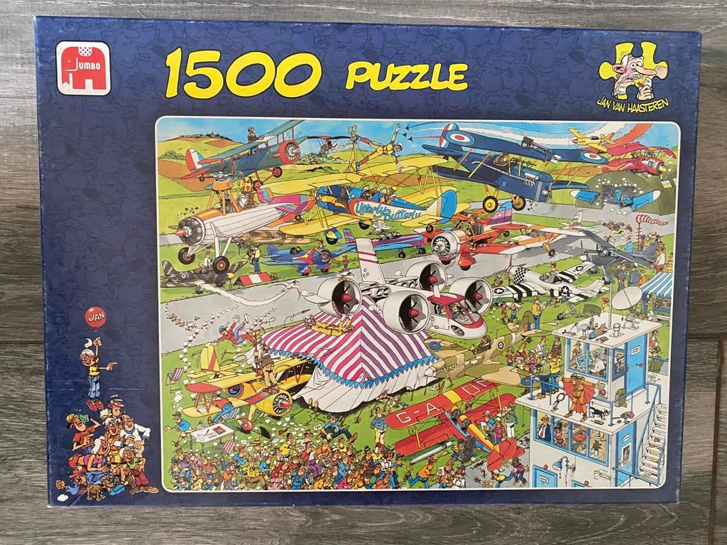 Jan van Haasteren De Vliegshow 1500 st, Ophalen, 500 t/m 1500 stukjes, Zo goed als nieuw, Legpuzzel