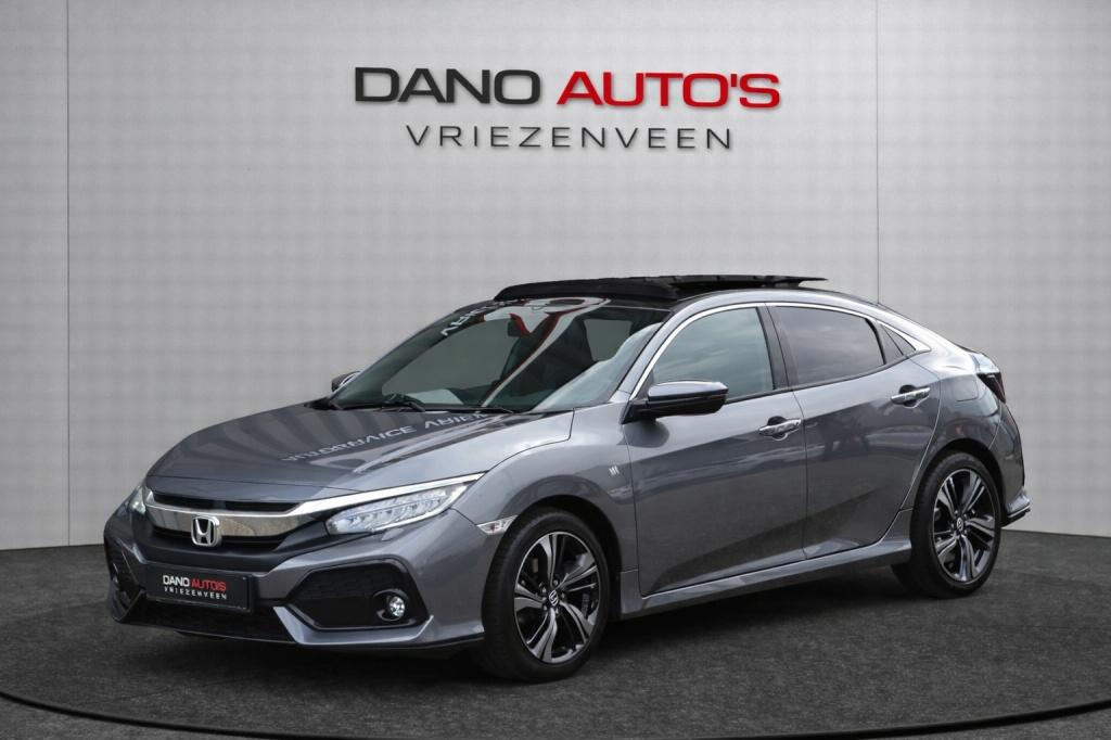Honda Civic 1.5 V-TEC Prestige 183 PK Leer/Camera/Pano/LED, 4 cilinders, Leder, Bedrijf, Lichtsensor