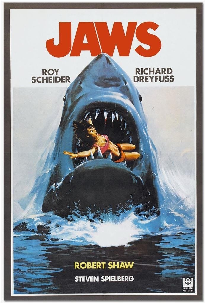 JAWS Film POSTER 40X60 CM, Verzenden, Nieuw, Poster