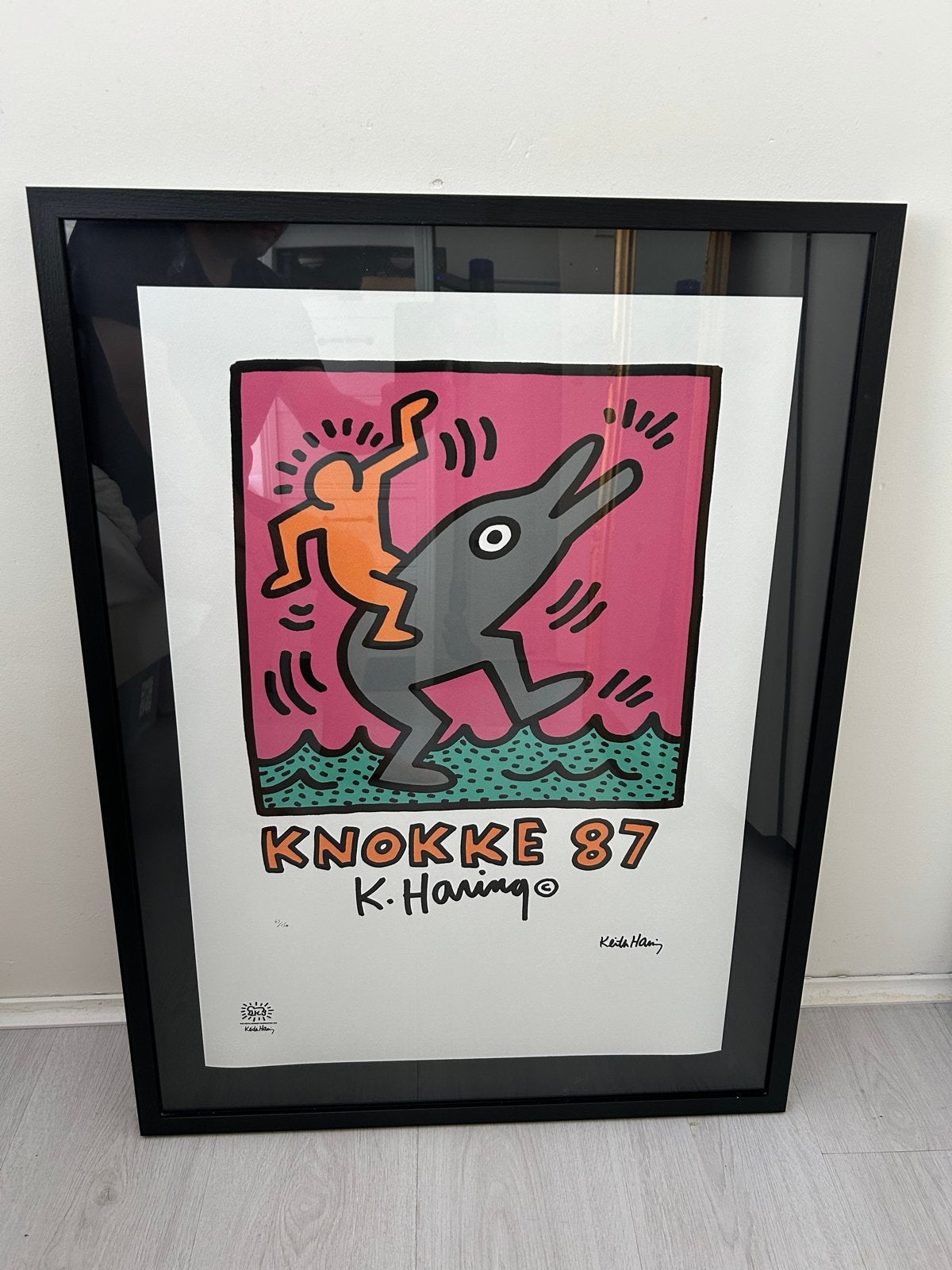 Keith Haring Lithografie 'Knokke 87' - Gelimiteerde Oplage, Antiek en Kunst, Kunst | Litho's en Zeefdrukken, Gelimiteerde oplage